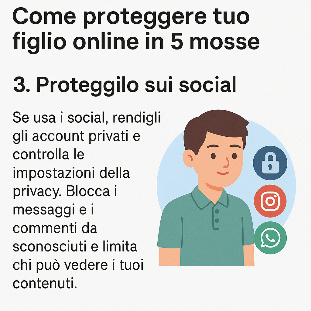 Proteggilo sui social